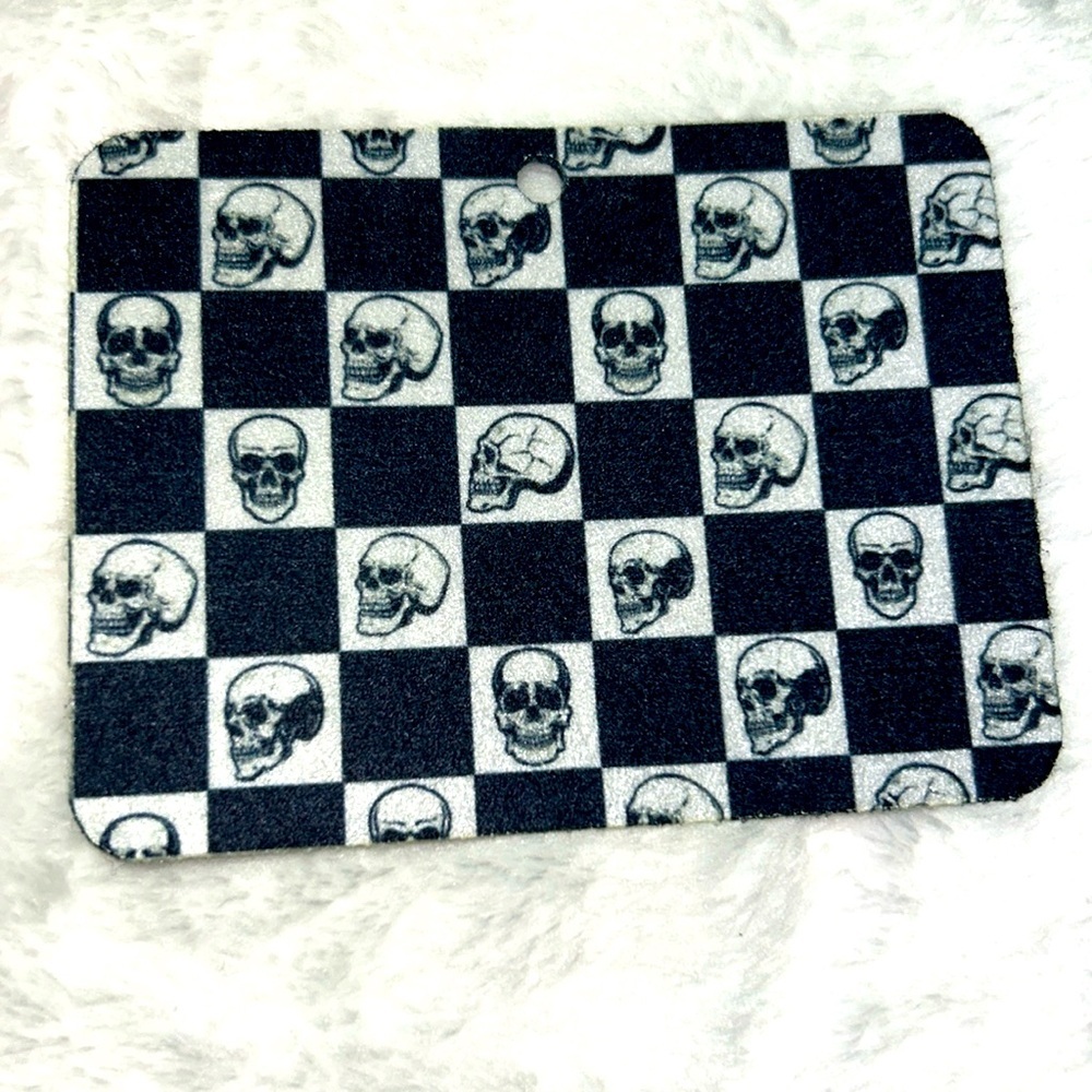 Skull checkered air freshener